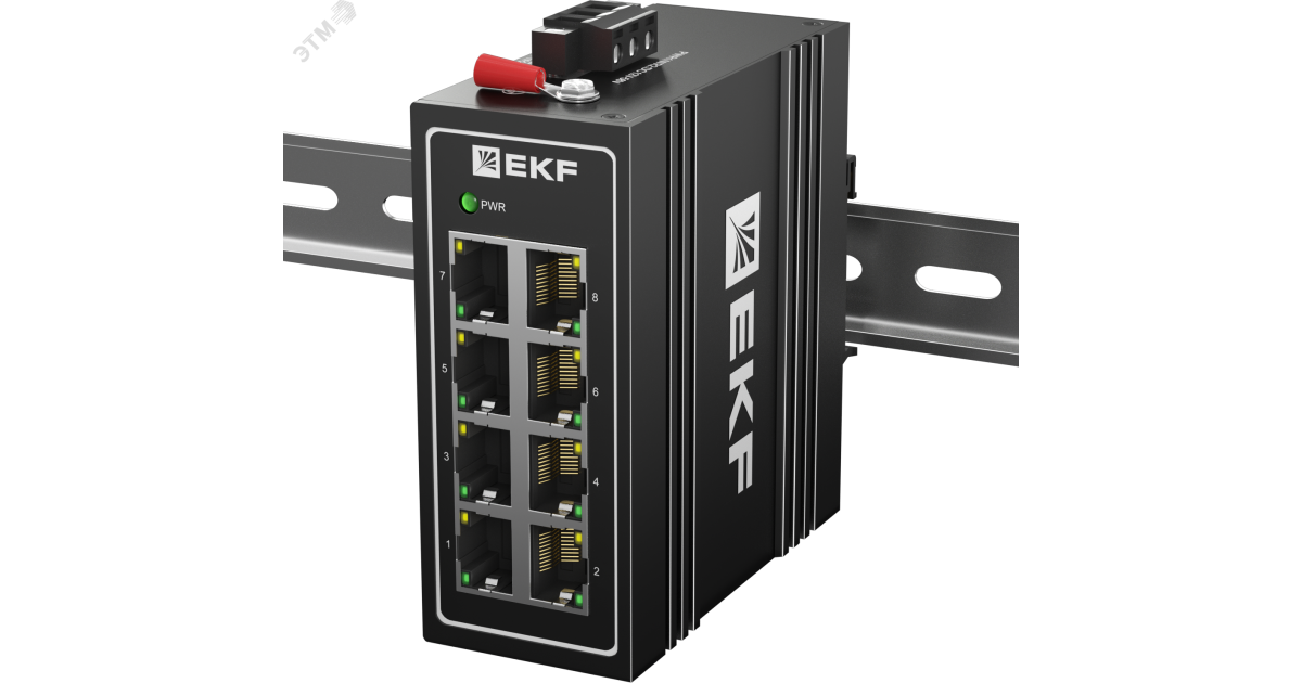 Купить Промышленный неуправляемый коммутатор U-8T, 8 портов 10/100Base-T(X) RJ45, монтаж на динрейку TSX EKF EKF оптом в Москве