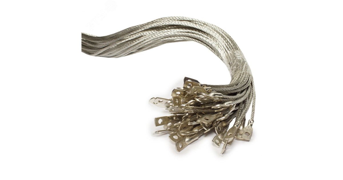 Купить Проводник заземляющий П-750 S=6мм два наконечника zeta11230 ЗЭТАРУС оптом в Москве