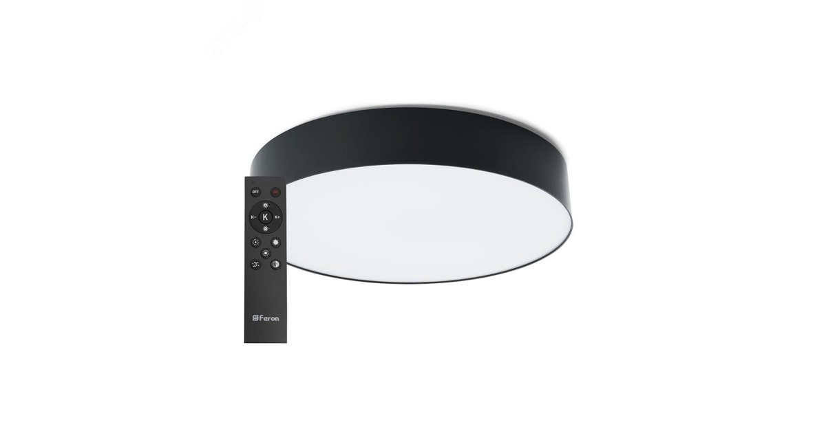 Купить Светильник светодиодный ДБО-80w 3000-6500К max 4800Лм управляемый черный 48067 Feron оптом в Москве