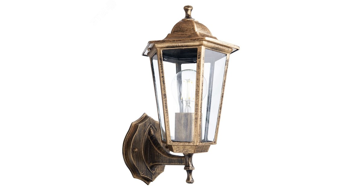 Купить Светильник НБУ-60w вверх Е27 IP44 черное золото 11125 Feron оптом в Москве