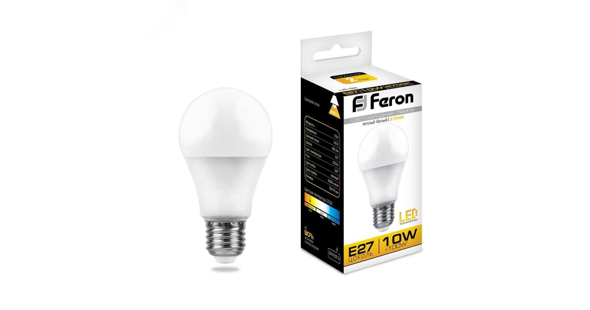 Купить Лампа светодиодная LED 10вт Е27 теплый 25457 Feron оптом в Москве