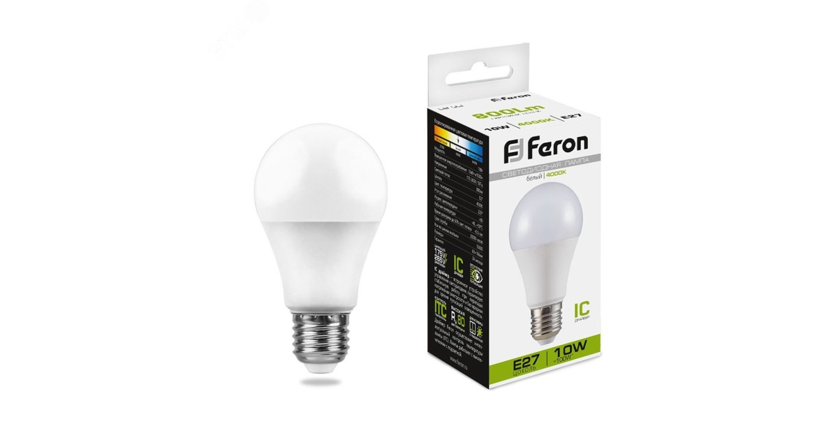 Купить Лампа светодиодная LED 10вт Е27 белый 25458 Feron оптом в Москве