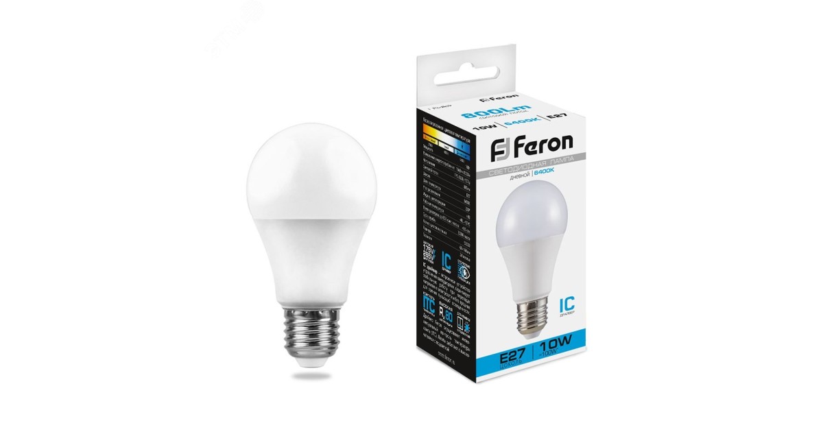 Купить Лампа светодиодная LED 10вт Е27 дневной 25459 Feron оптом в Москве
