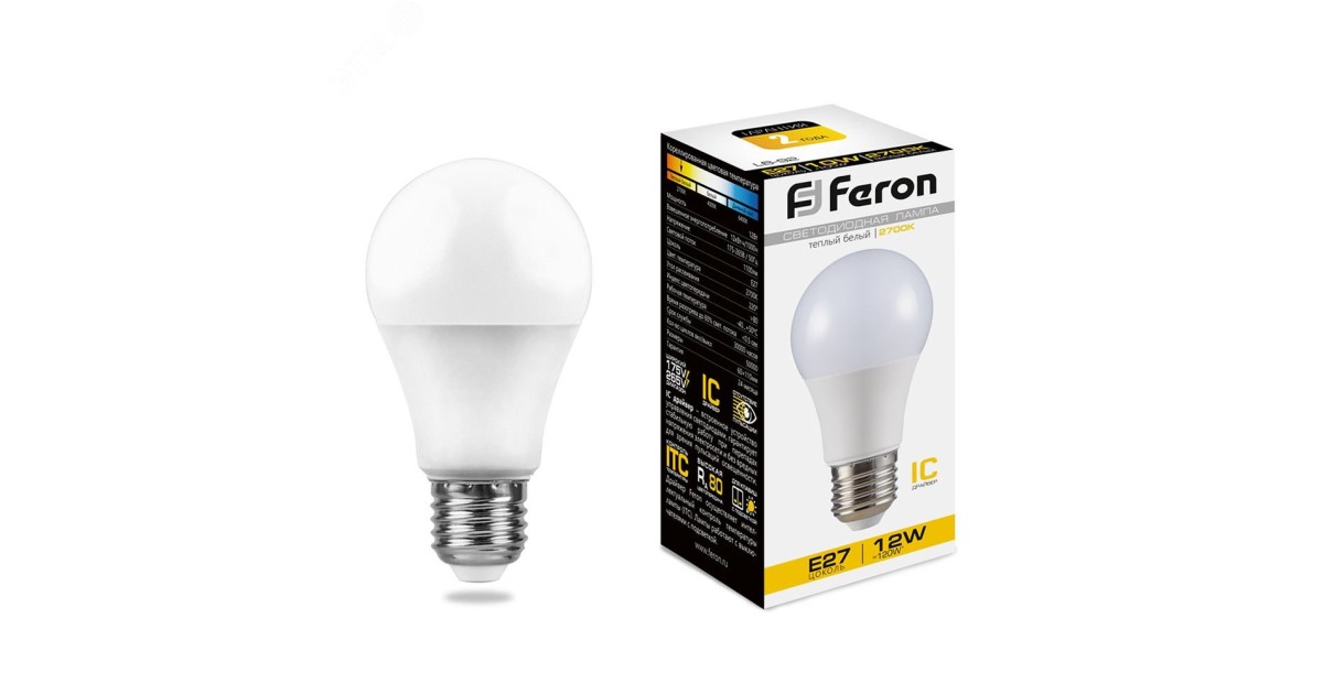 Купить Лампа светодиодная LED 12вт Е27 теплая 25489 Feron оптом в Москве