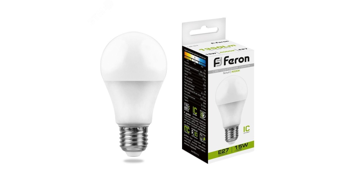 Купить Лампа светодиодная LED 15вт Е27 белый 25629 Feron оптом в Москве