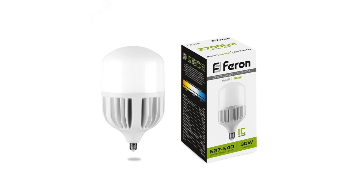 Купить Лампа светодиодная LED 30вт E27/E40 белый 25818 Feron оптом в Москве