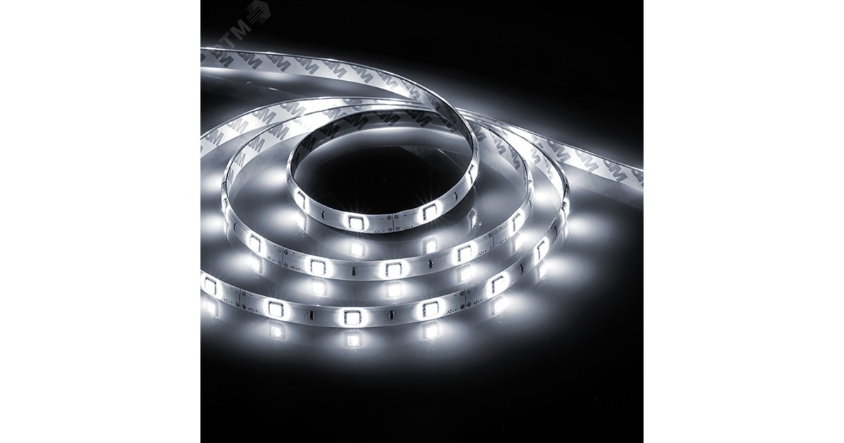 Купить Лента светодиодная LEDх60/м 5м 14.4w/m 12в IP65 дневной 27652 Feron оптом в Москве