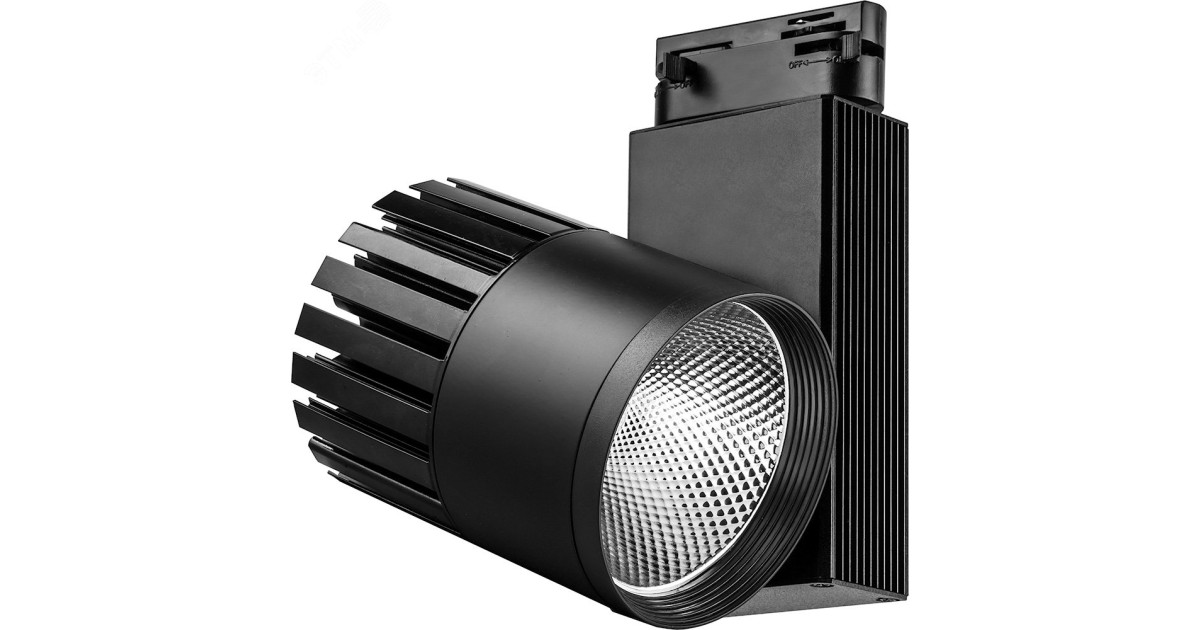 Купить Светильник светодиодный трековый на шинопровод ДПО-40w 4000К 3600Лм черный 29696 Feron оптом в Москве