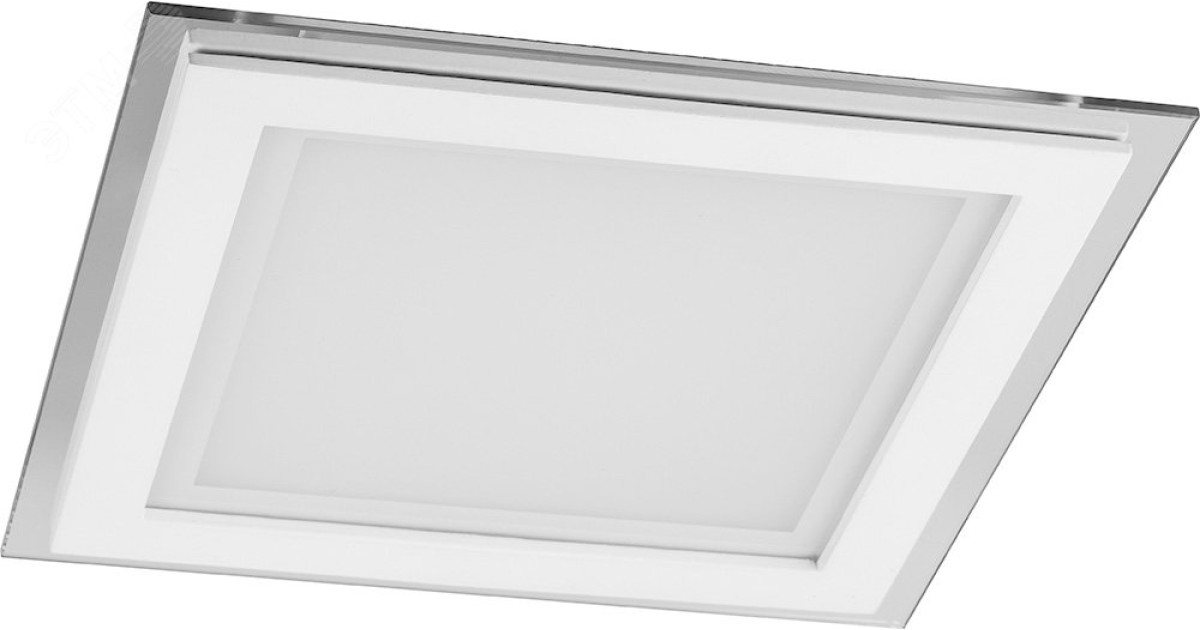 Купить Светильник светодиодный ДВО-18w 4000K 1120Лм квадратный со стеклом белый 29627 Feron оптом в Москве