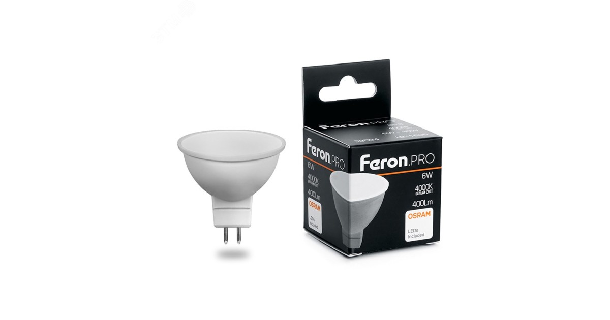 Купить Лампа светодиодная LED 6вт 230в GU5.3 белый Feron.PRO 38084 Feron оптом в Москве