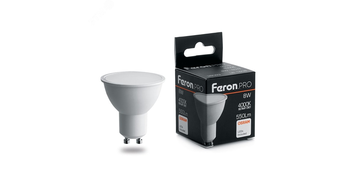 Купить Лампа светодиодная LED 8вт 230в GU10 белый Feron.PRO 38093 Feron оптом в Москве