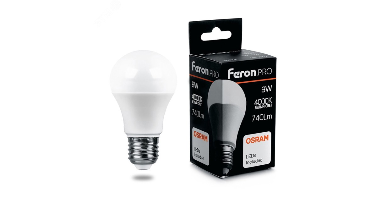 Купить Лампа светодиодная LED 9вт Е27 белый Feron.PRO 38027 Feron оптом в Москве