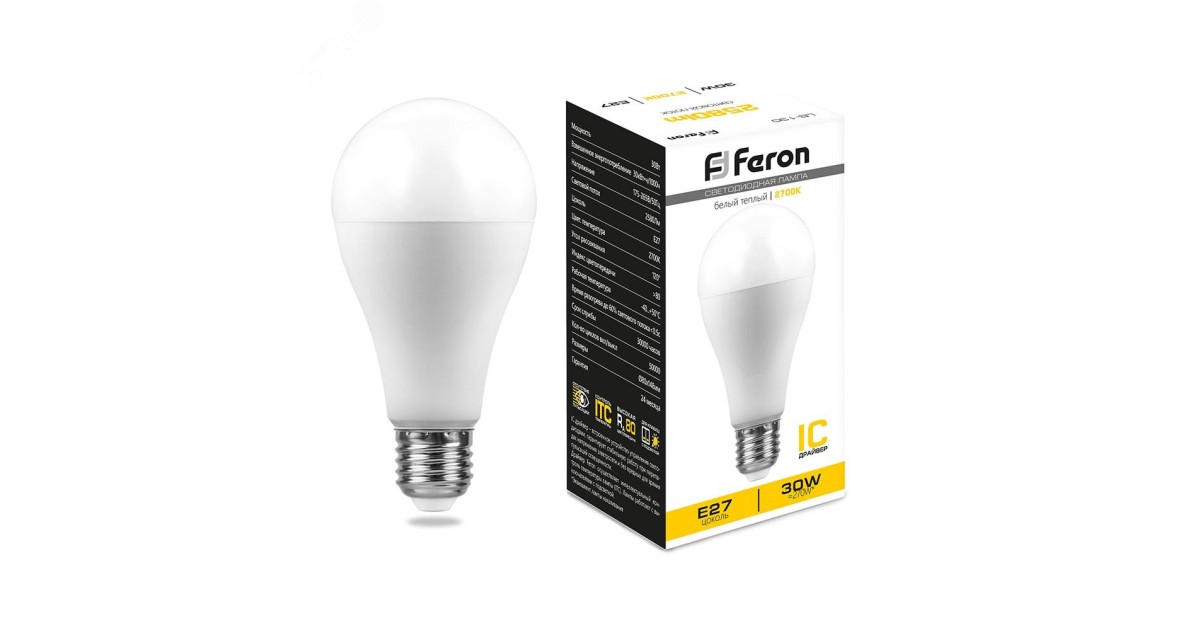 Купить Лампа светодиодная LED 30вт Е27 теплый 38194 Feron оптом в Москве