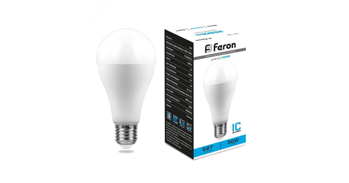 Купить Лампа светодиодная LED 30вт Е27 дневной 38196 Feron оптом в Москве