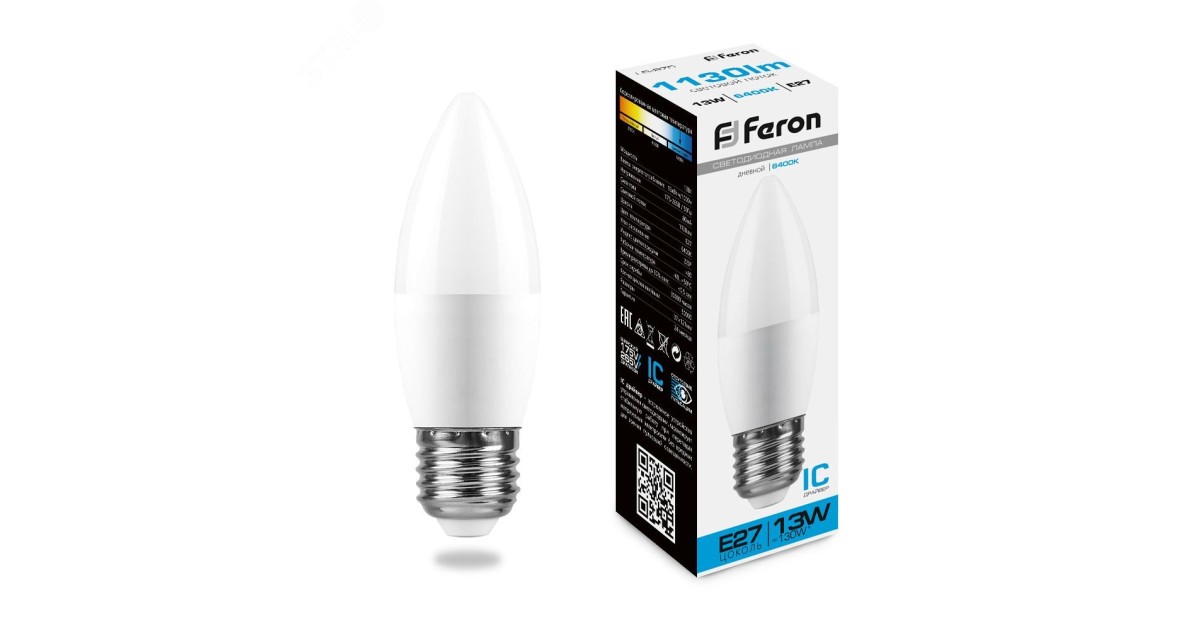 Купить Лампа светодиодная LED 13вт E27 дневной матовая свеча 38112 Feron оптом в Москве