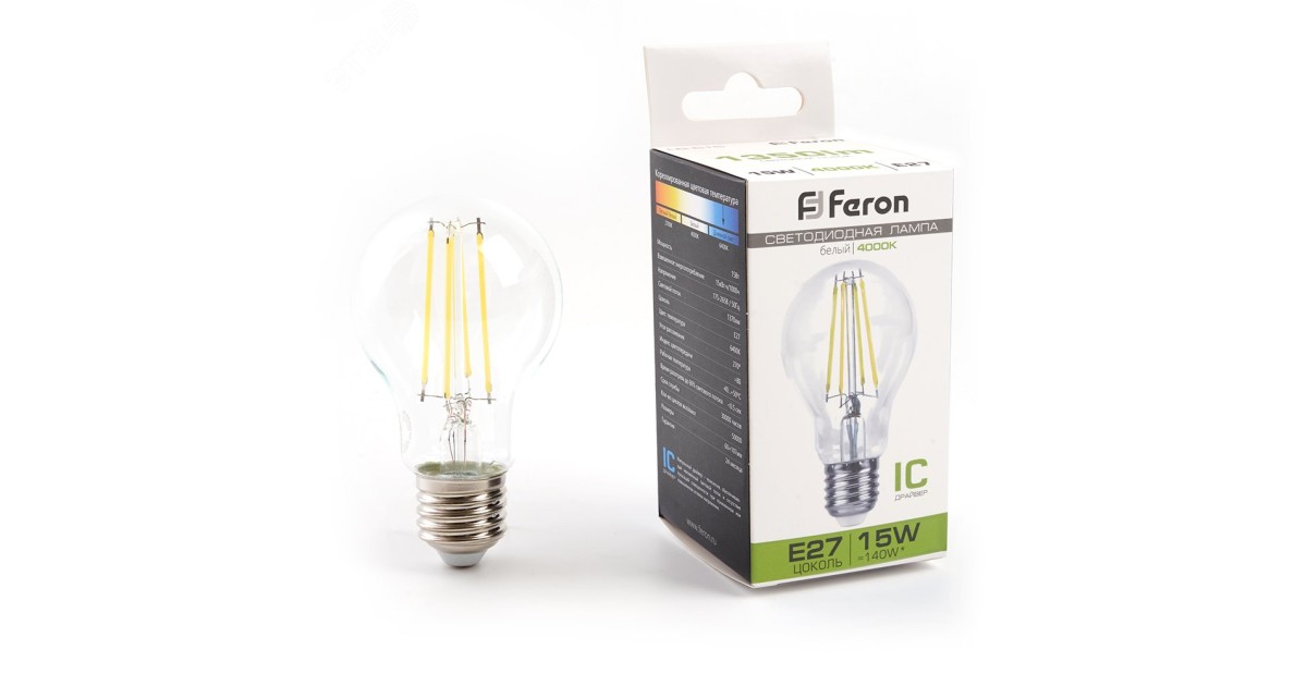 Купить Лампа светодиодная LED 15вт Е27 белый FILAMENT 38242 Feron оптом в Москве