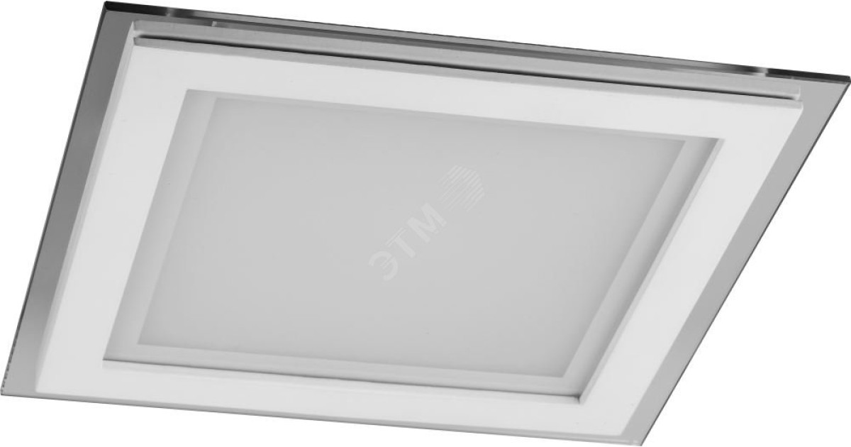 Купить Светильник светодиодный ДВО-24w 4000K 1440Лм квадратный со стеклом белый 28944 Feron оптом в Москве