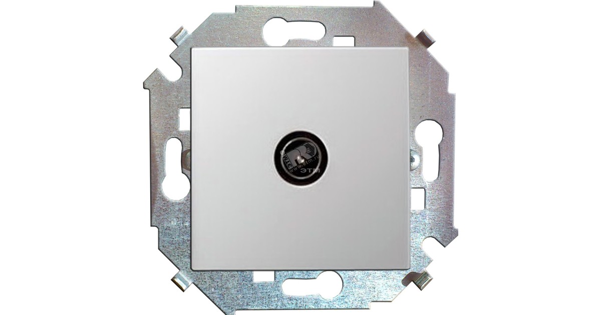 Купить Розетка телевизионная одиночная TV СП 15 винтов. зажим механизм бел. 1591475-030 Simon оптом в Москве