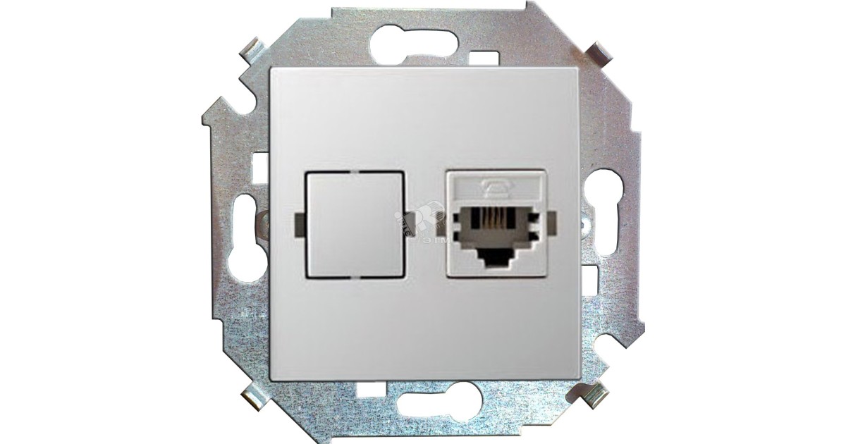 Купить Розетка компьютерная СП 15 RJ45 кат.5E Systimax механизм бел. 1591598-030 Simon оптом в Москве