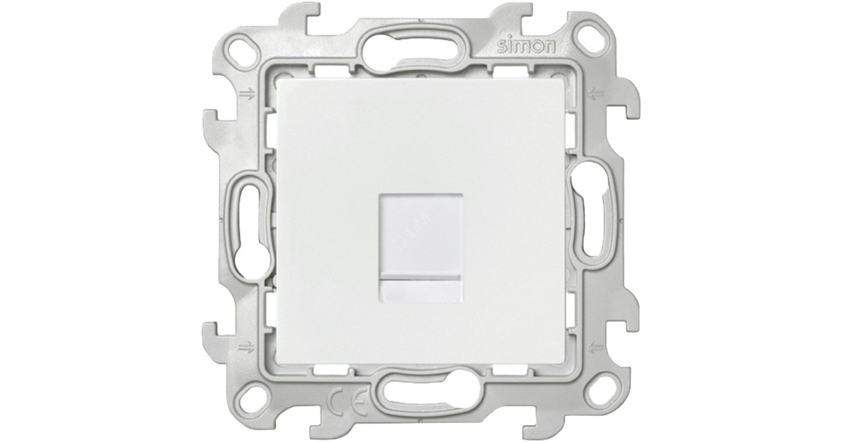 Купить Розетка компьютерная СП 24 RJ45 кат.5E UTP IP20 механизм бел. 2410598-030 Simon оптом в Москве