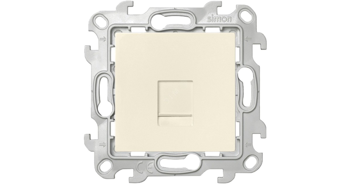 Купить Розетка компьютерная СП 24 RJ45 кат.5E UTP IP20 механизм сл. кость 2410598-031 Simon оптом в Москве