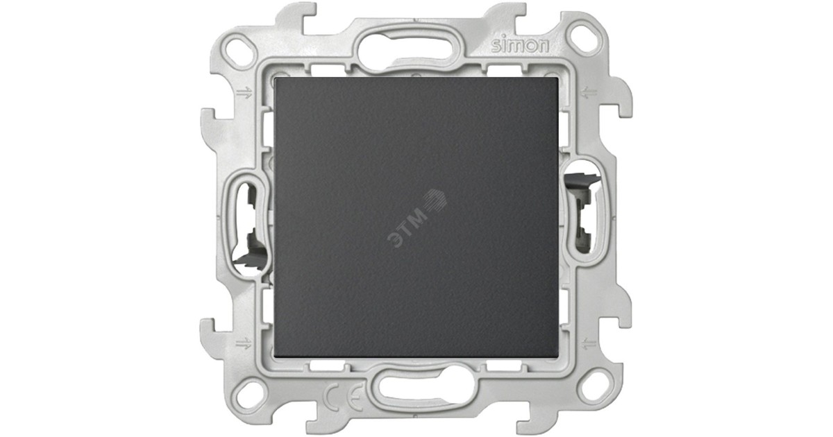 Купить Выключатель 1-кл. 1п 2мод. СП 24 10А IP20 Push&Go механизм графит 2420101-038 Simon оптом в Москве