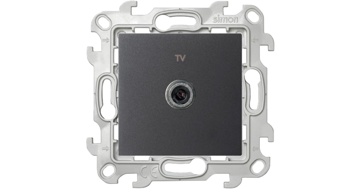 Купить Розетка телевизионная одиночная TV СП 24 IP20 механизм графит 2450477-038 Simon оптом в Москве