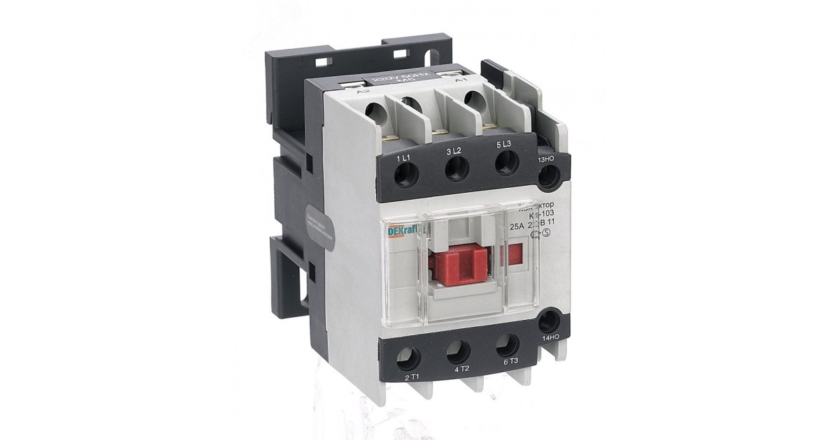 Купить Контактор КМ-103 25А кат. 220В AC 1НО+1НЗ AC-3 22118DEK DEKraft оптом в Москве