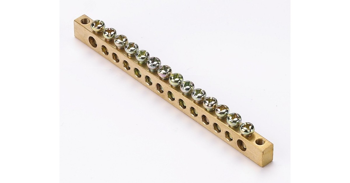 Купить Шина нулевая 14 групп/крепеж по краям 6х9мм 32004DEK DEKraft оптом в Москве