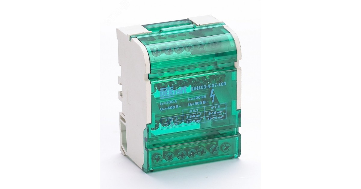 Купить Кросс-модуль ШН-103 на DIN-рейку 4х7 групп 100А 32017DEK DEKraft оптом в Москве