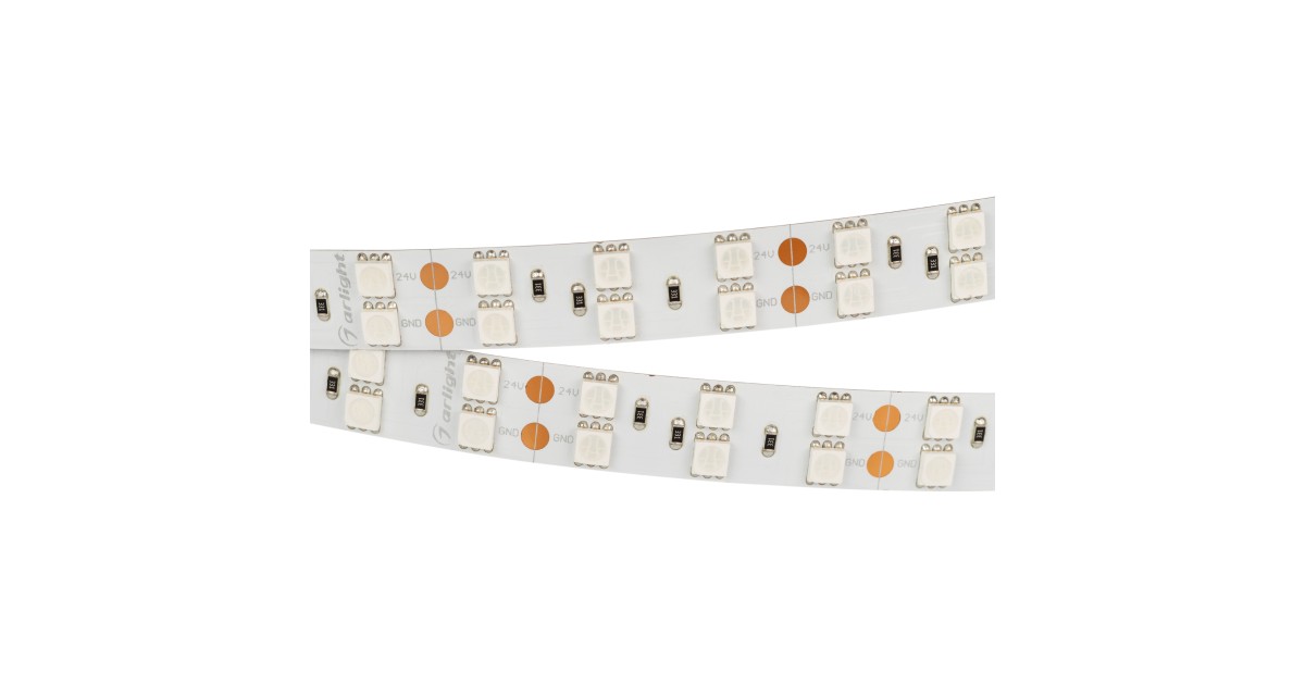 Купить Лента RT 2-5000 24V Green 2x2 (5060, 600 LED, LUX) 011262 Arlight оптом в Москве