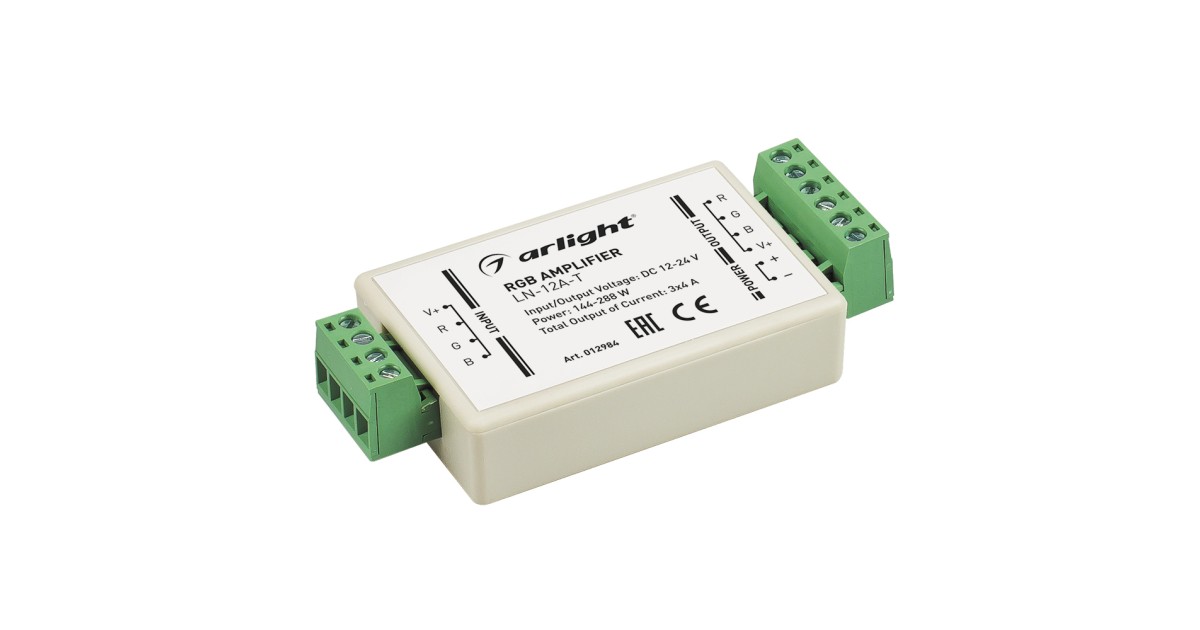 Купить RGB-усилитель LN-12A-T (12/24V, 144/288W) 012984 Arlight оптом в Москве