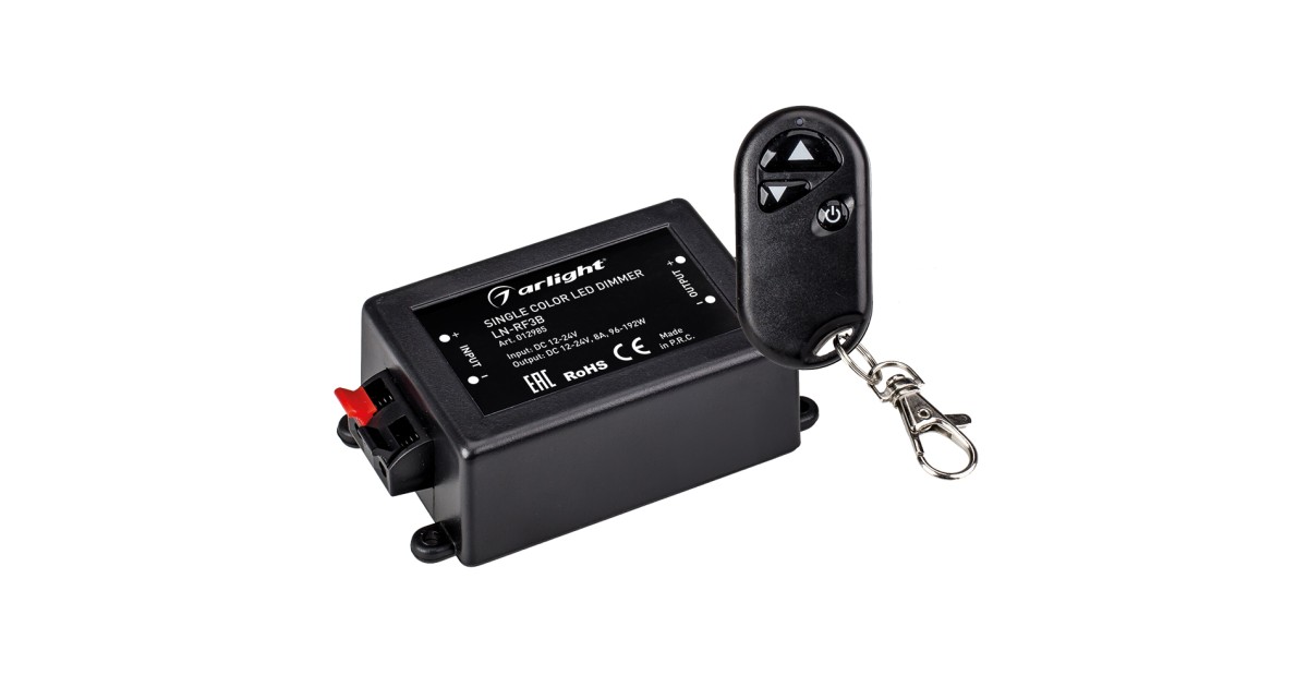 Купить Диммер LN-RF3B (12/24V, 96/192W, ПДУ-брелок 3кн) 012985 Arlight оптом в Москве