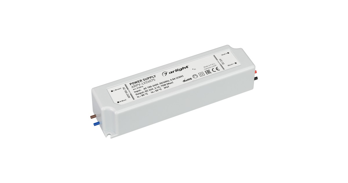 Купить Блок питания ARPV-LV24075 (24V, 3.1A, 75W) 012016 Arlight оптом в Москве
