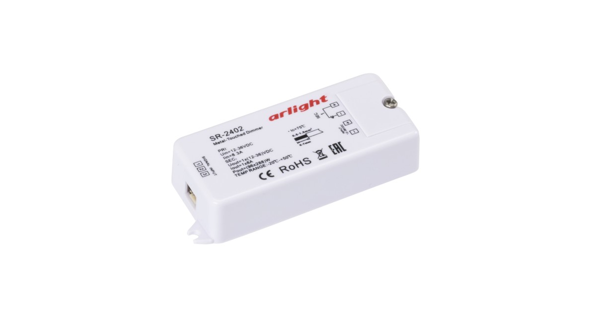 Купить Диммер SR-2402 (12-36V, 96-288W, Metal-Touch) 014041 Arlight оптом в Москве