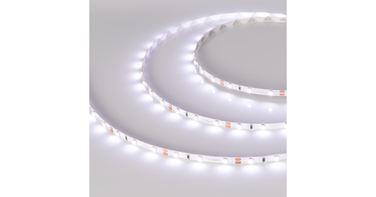 Купить Лента RT-A60-5mm 12V Cool 15K (4.8 W/m, IP20, 2835, 5m) 015215(2) Arlight оптом в Москве