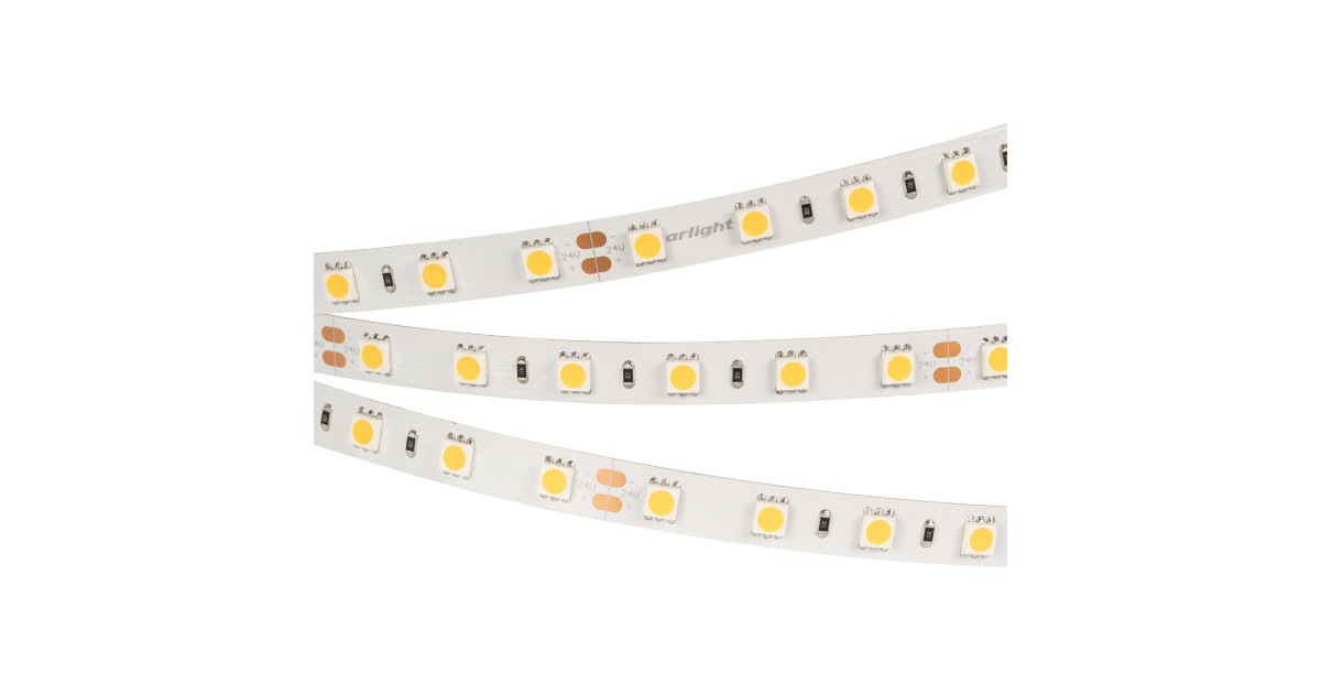 Купить Лента RT 2-5000 24V Cool 8K 2x (5060, 300 LED, LUX) 013757(1) Arlight оптом в Москве