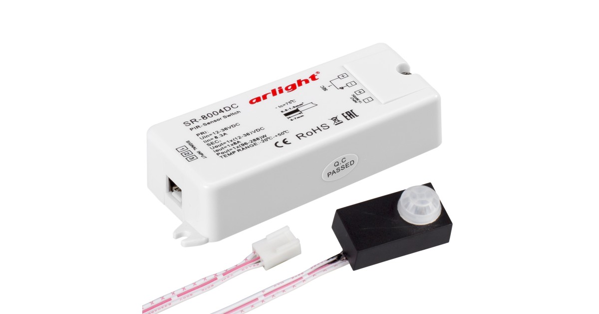 Купить Датчик SR-8004-DC black (12-36V, 96-288W, PIR-Sensor) 020866 Arlight оптом в Москве