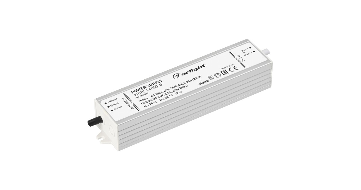 Купить Блок питания ARPV-24060-B (24V, 2.5A, 60W) 020005 Arlight оптом в Москве