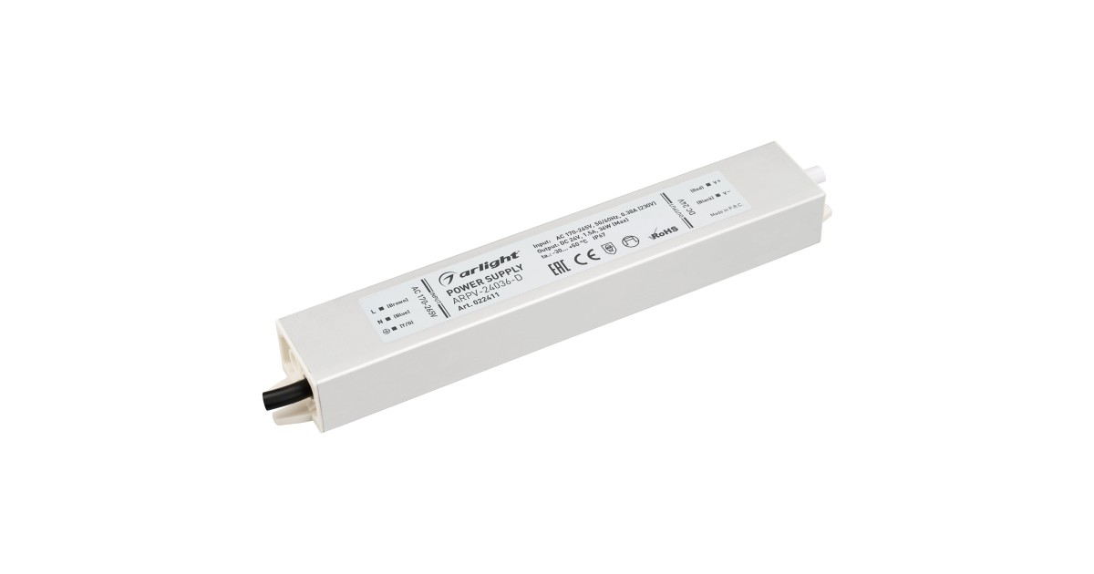 Купить Блок питания ARPV-24036-D (24V, 1.5A, 36W) 022411 Arlight оптом в Москве