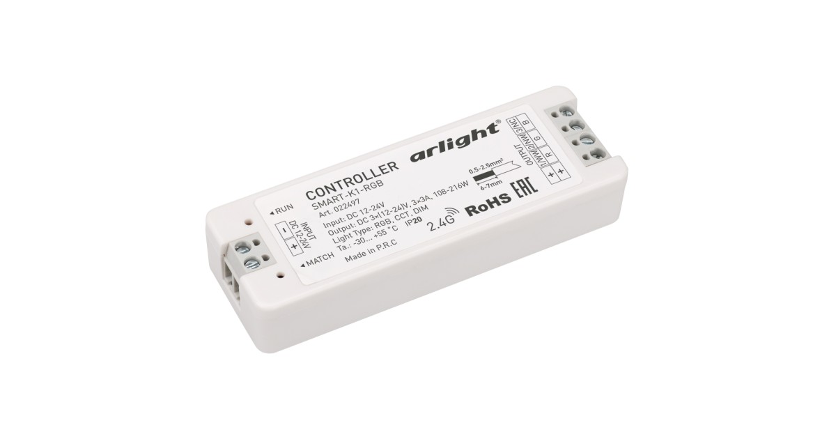Купить Контроллер SMART-K1-RGB (12-24V, 3x3A, 2.4G) 022497 Arlight оптом в Москве