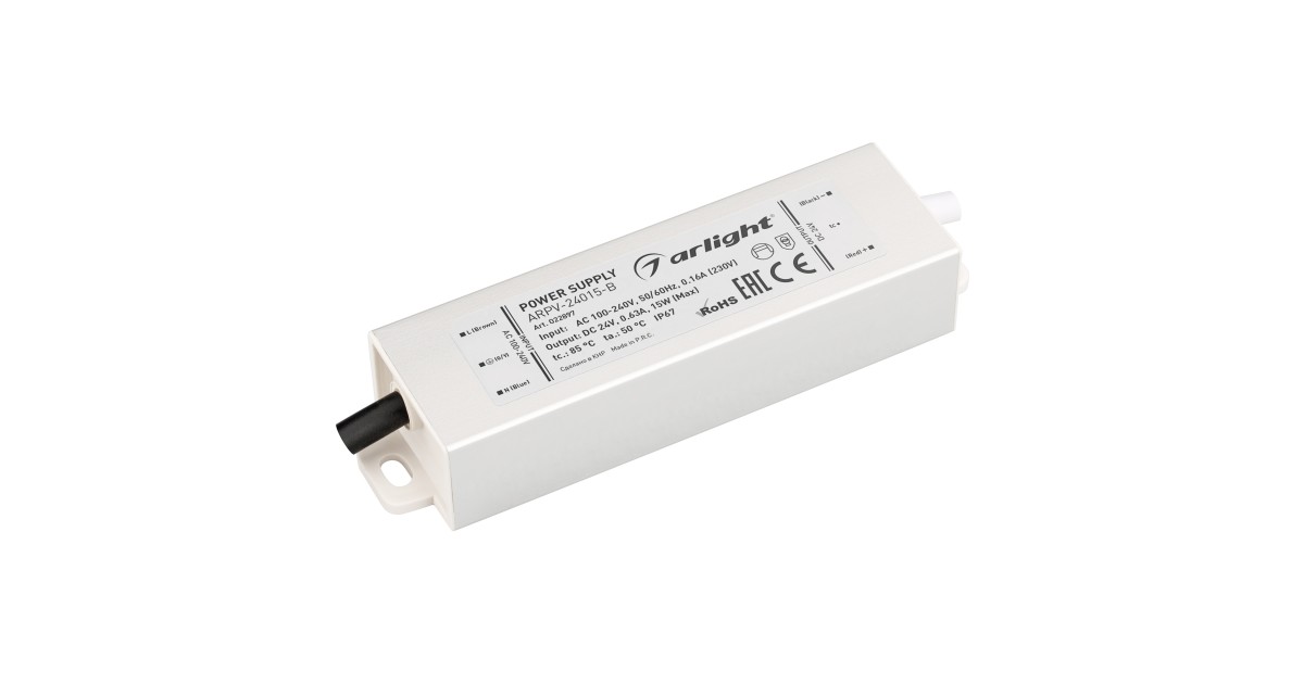 Купить Блок питания ARPV-24015-B (24V, 0.6A, 15W) 022897 Arlight оптом в Москве