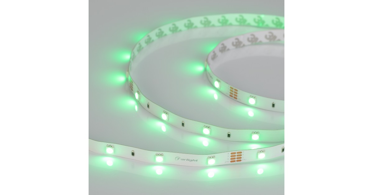 Купить Лента RT-B30-10mm 24V RGB (7.2 W/m, IP20, 5060, 5m) 022066(2) Arlight оптом в Москве