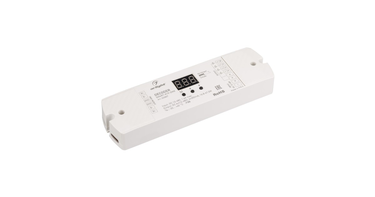 Купить Декодер SMART-K19-DMX (12-48V, 4x350mA) 023827 Arlight оптом в Москве