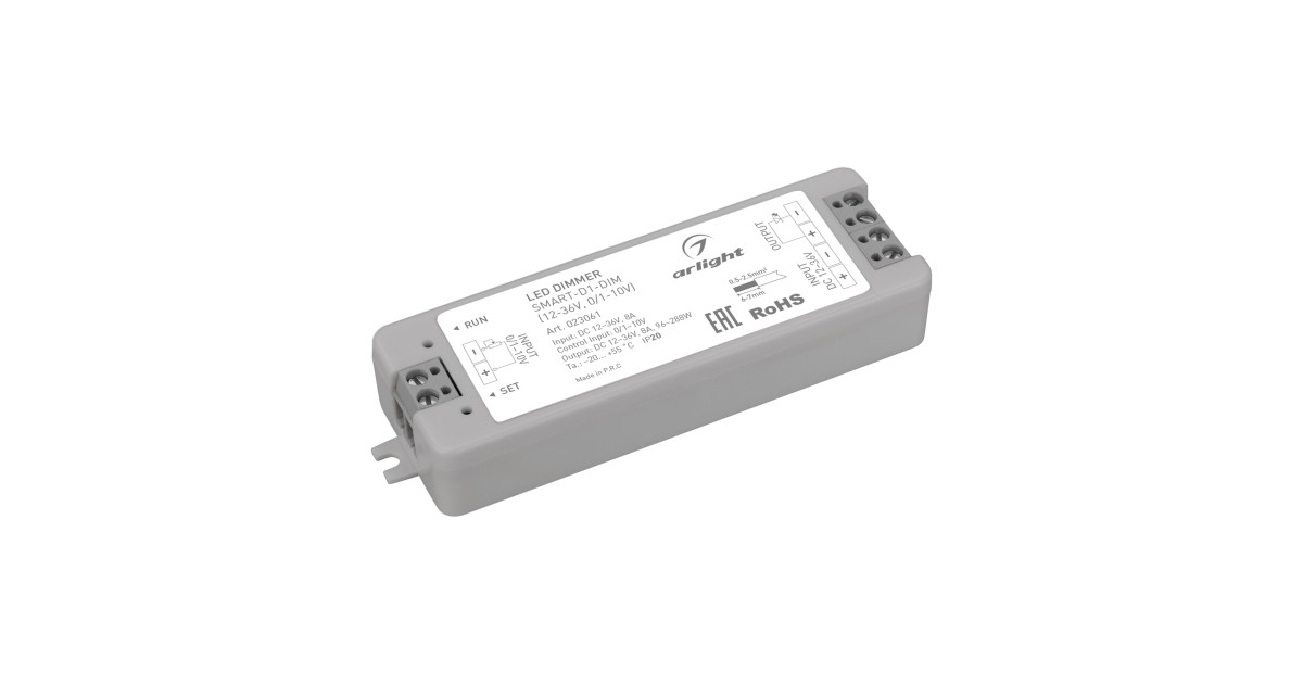 Купить Диммер SMART-D1-DIM (12-36V, 0/1-10V) 023061 Arlight оптом в Москве