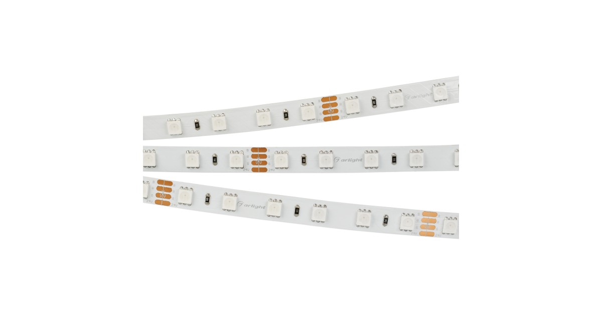 Купить Лента RT-B60-10mm 24V RGB (14.4 W/m, IP20, 5060, 5m) 010367(2) Arlight оптом в Москве