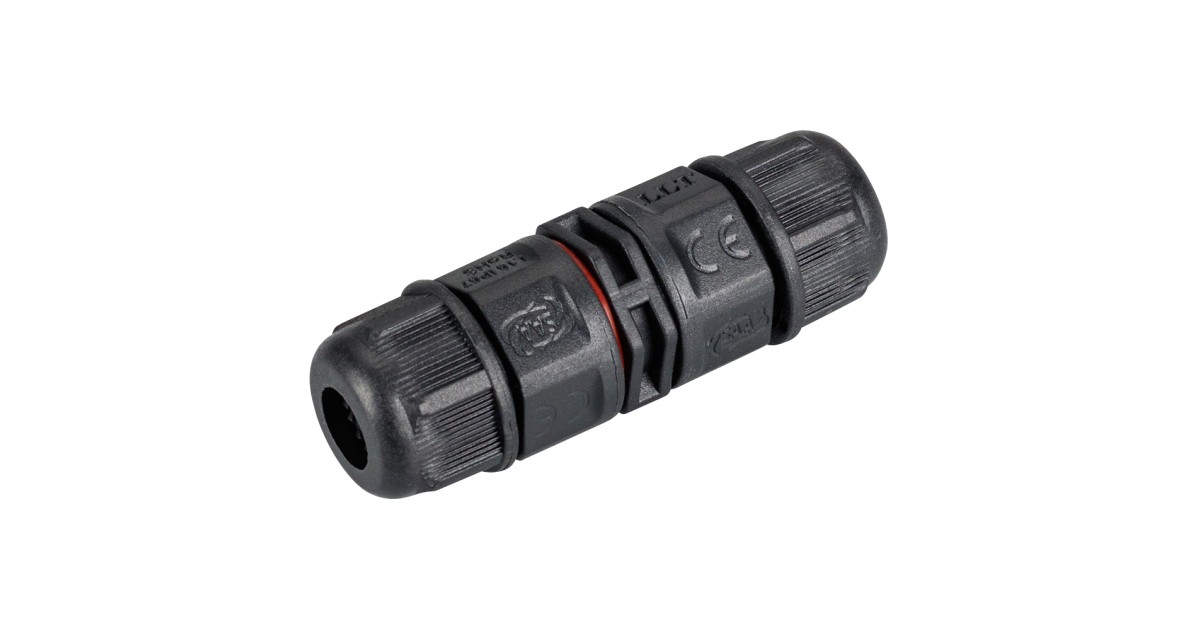 Купить Коннектор прямой NEO-CON-I-2pin-BK (3-7mm, IP67) 024936 Arlight оптом в Москве