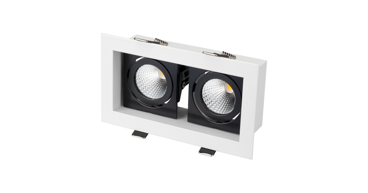 Купить Светильник CL-KARDAN-S180x102-2x9W Day (WH-BK, 38 deg) 024129 Arlight оптом в Москве