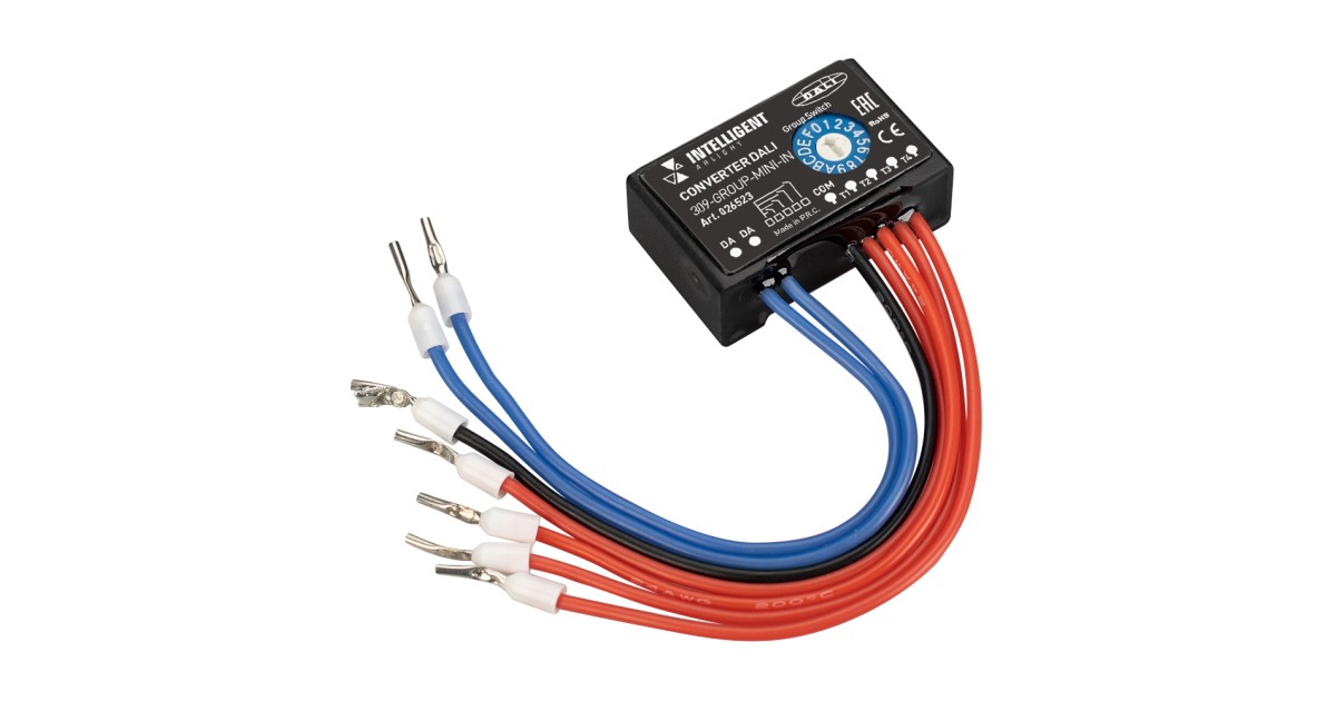 Купить INTELLIGENT ARLIGHT Конвертер DALI-309-GROUP-MINI-IN (DALI bus) 026523 Arlight оптом в Москве