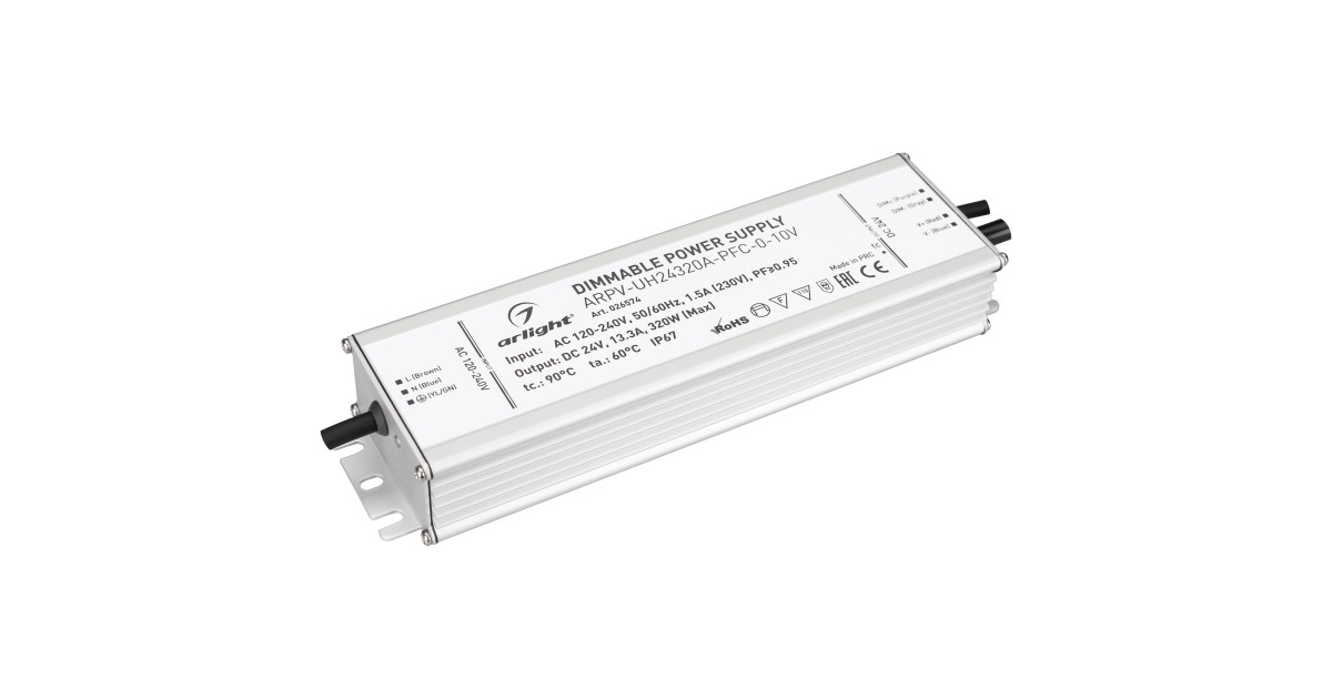 Купить Блок питания ARPV-UH24320A-PFC-0-10V (24V, 13.3A, 320W) 026574 Arlight оптом в Москве